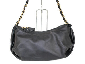 Salvatore Ferragamo Chain Black Bag Leather Hobo